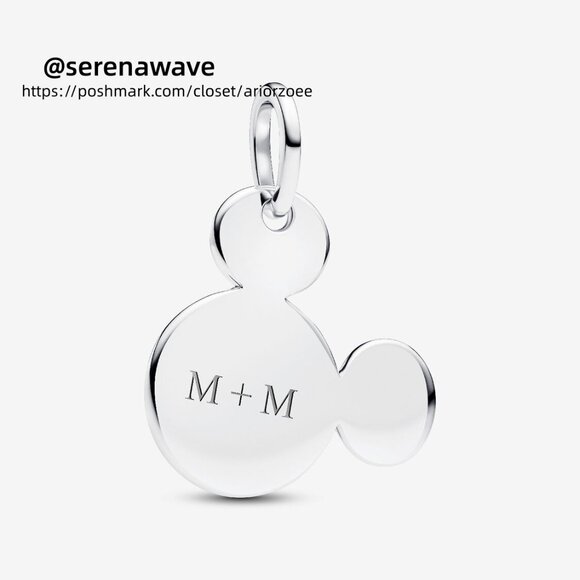 Pandora Disney Mickey Mouse Engravable Dangle Charm - Picture 3 of 7